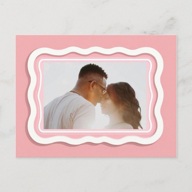 Valentine's Day Couple Card | Custom Photo Postkarte (Vorderseite)