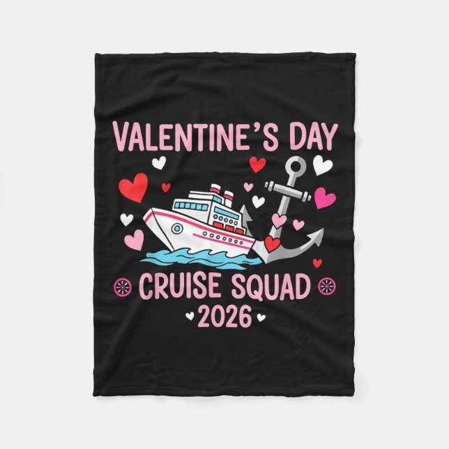 Valentines Day Cruise 2026 Matching Family Couples Fleecedecke (Vorderseite)