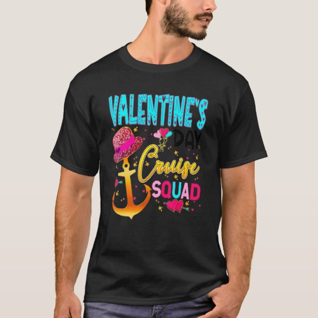Valentine's Day Cruise Squad Couple Family Friend  T-Shirt (Vorderseite)