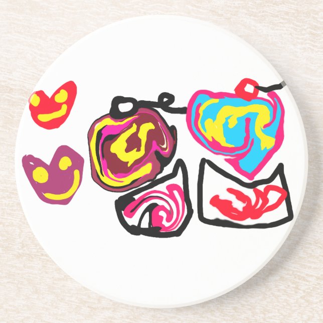 valentine's day cupcakes getränkeuntersetzer (Vorne)