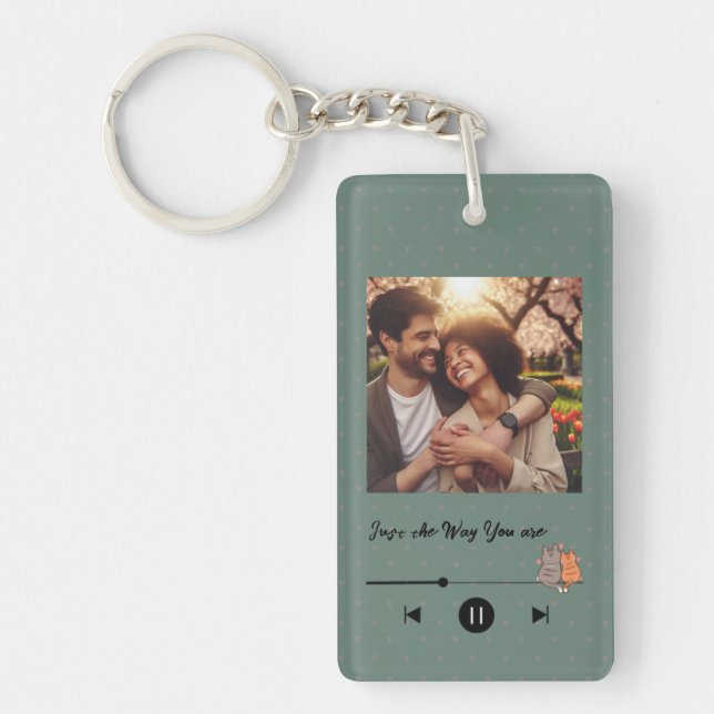 Valentine's Day Custom Photo Keychain  Schlüsselanhänger (Vorderseite)