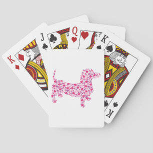 Valentine's Day Dachshund Spielkarten