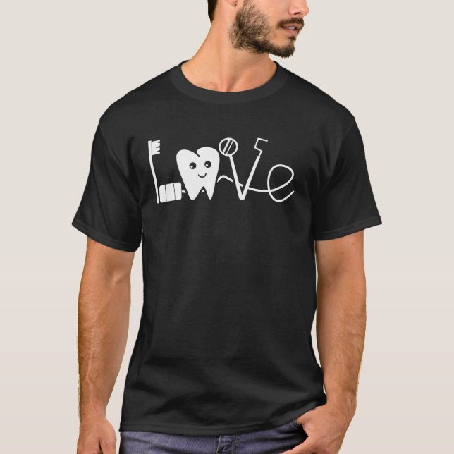 Valentines Day Dentist Clothing  for Him Her Tooth T-Shirt (Vorderseite)