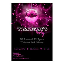 Valentine's Day Disco Ball - Party Poster drucken