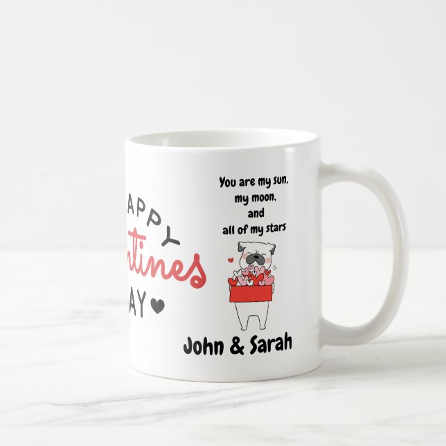 Valentine's Day DogLove Heart Kaffeetasse (Rechts)