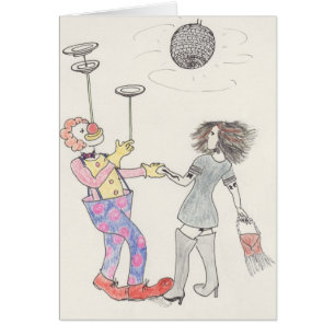Valentines Day Drôle Clown Love Cartoon Art Humour