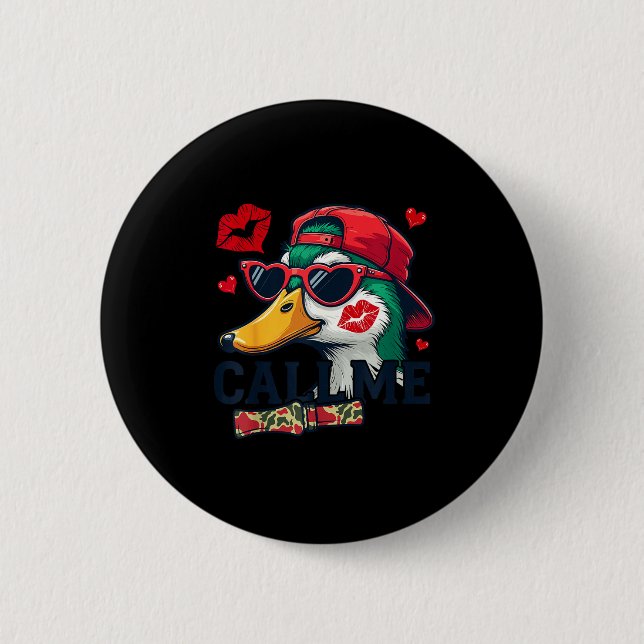 Valentine's Day Duck Hunting Camo Call Me Toddler  Button (Vorderseite)