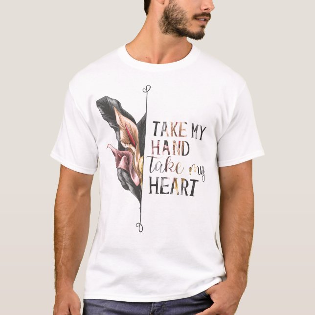 Valentine's Day flowers love saying T-Shirt (Vorderseite)