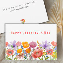 Valentine's Day for Wife - Pink Purple Flowers