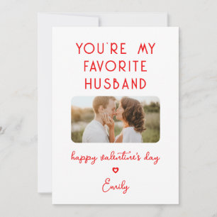 Valentine's Day Foto Du bist mein Lieblings-Eheman Feiertagskarte