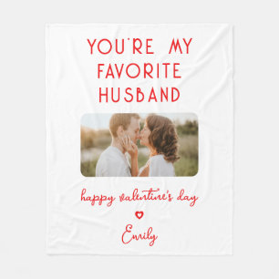 Valentine's Day Foto Du bist mein Lieblings-Eheman Fleecedecke