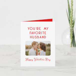Valentine's Day Foto Du bist mein Lieblings-Eheman Karte