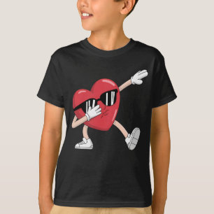 Valentine's Day Funny Boys Girls Dabbing Herz T-Shirt