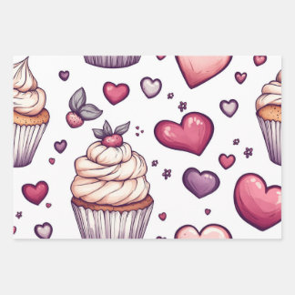 Valentine's Day  Geschenkpapier Set