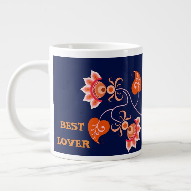 VALENTINE'S DAY GIFT FÜR FREUND, EHEFRAU, HUSBAND Jumbo-Tasse (Links)