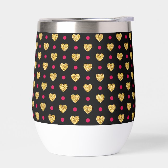 Valentine's Day Gold Hearts Pattern-23655 (Links)