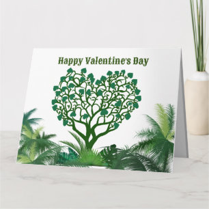 Valentine's Day Green gefaltete Grußkarte für ihn Karte