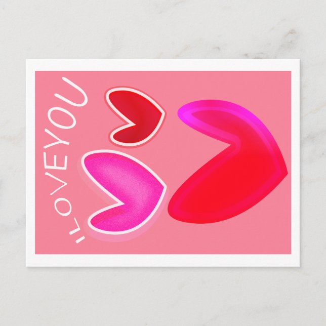 Valentines Day greeting card Postkarte (Vorderseite)