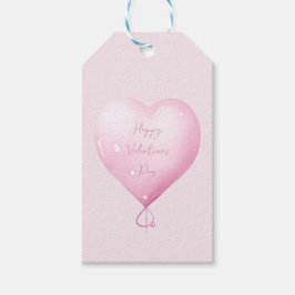 Valentine's Day Happy Herz rosa Drehbuch Geschenkanhänger