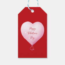 Valentine's Day Happy Herz rosa Drehbuch Geschenkanhänger
