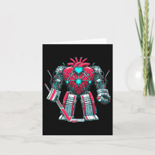 Valentine's Day Heart Ai Robot Ice Hockey Goalie S Karte