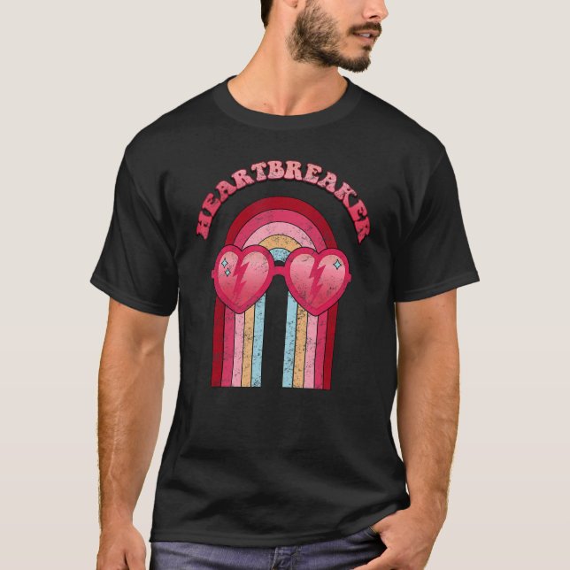 Valentines Day Heart Breaker Break Up Lovers Funny T-Shirt (Vorderseite)