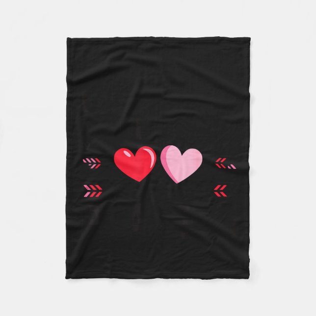 Valentines Day Heart Family Gamer Gaming New Paren Fleecedecke (Vorderseite)