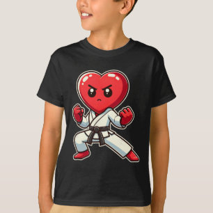 Valentine's Day Heart Karate Taekwondo Mixed Marti T-Shirt