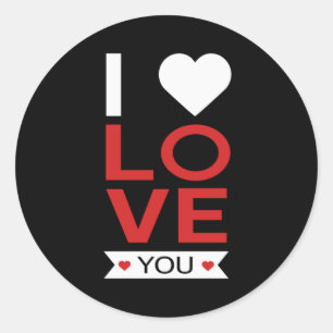 Valentine's Day Heart Love Paares Funny Gift Idea Runder Aufkleber