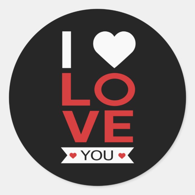 Valentine's Day Heart Love Paares Funny Gift Idea Runder Aufkleber (Vorderseite)
