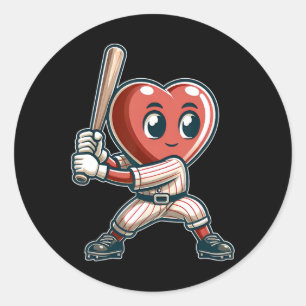 Valentine's Day Heart Sell Team Player Tter Hitter Runder Aufkleber
