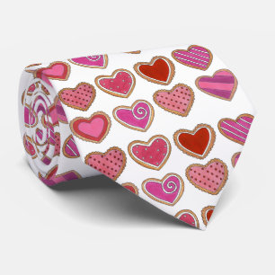 Valentine's Day Heart Sugar Cookies Valentine Tie Krawatte