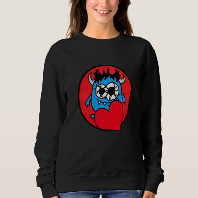 Valentine's Day hearts monster  4 Sweatshirt (Vorderseite)