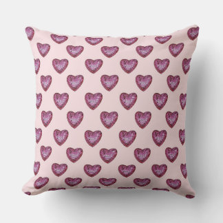 Valentine's Day Hearts Pink Disco Ball Hearts Kissen