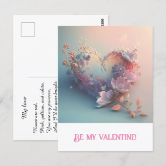 Valentine's Day. Herz Postkarte