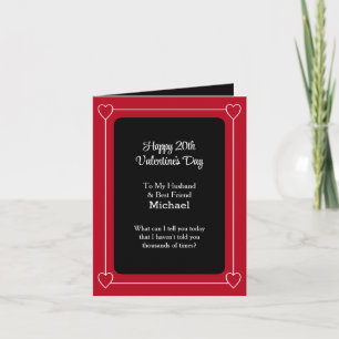 Valentine's Day Husband und Best Friend Add Year Karte