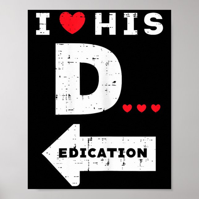 Valentines Day I Love His Dedication Matching Coup Poster (Vorne)