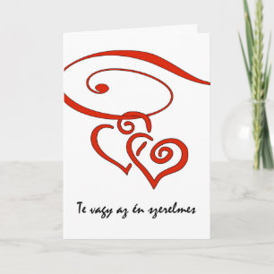 Valentine's Day in Hungarian, Hearts Together Feiertagskarte