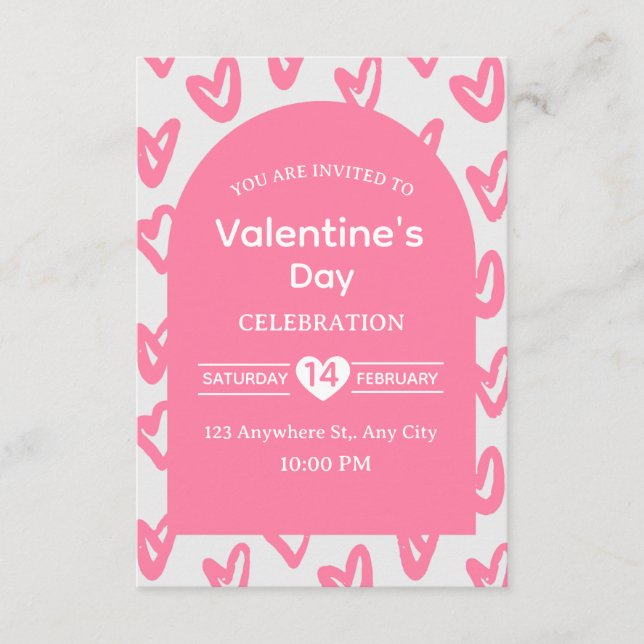 Valentine's Day Invitation Card (Devant)