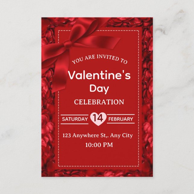 Valentine's Day Invitation Card (Devant)