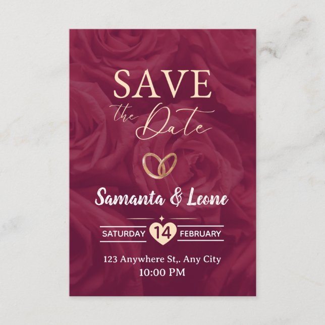 Valentine's Day Invitation Card (Devant)