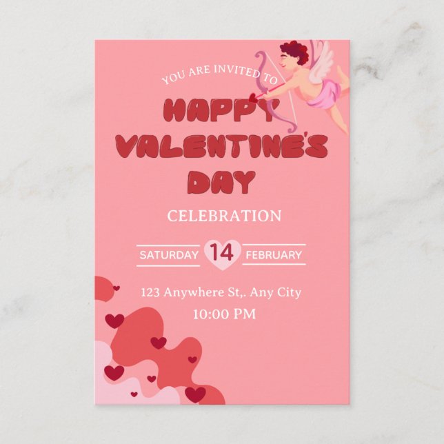 Valentine's Day Invitation Card (Devant)