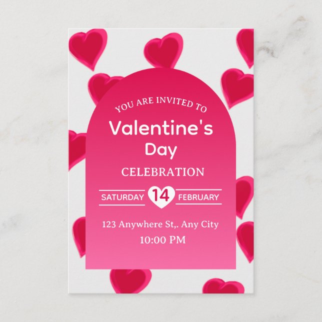 Valentine's Day Invitation Card (Devant)