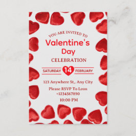 Valentine's Day Invitation Card Einladung