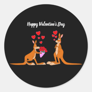 Valentines Day Kangaroos autocollant