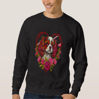 Valentine's day  King Cavalier Dog Valentine  1 Sweatshirt