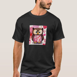 Valentine's Day Liebe Heart Owl Teddy Girlfriend F T-Shirt