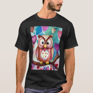 Valentine's Day Liebe Heart Owl Teddy Girlfriend F T-Shirt