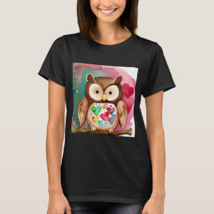 Valentine's Day Liebe Heart Owl Teddy Girlfriend F T-Shirt