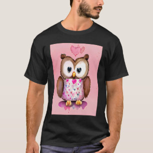 Valentine's Day Liebe Heart Owl Teddy Girlfriend F T-Shirt